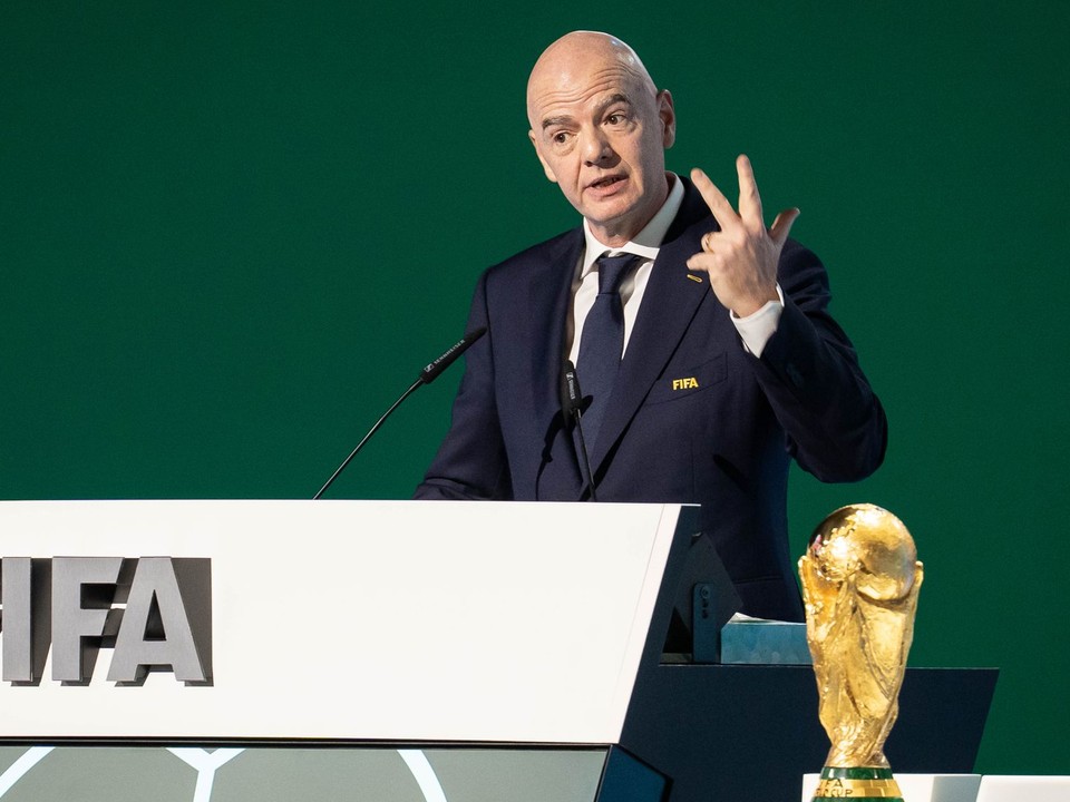 Na snímke je súčasný prezident FIFA Gianni Infantino.