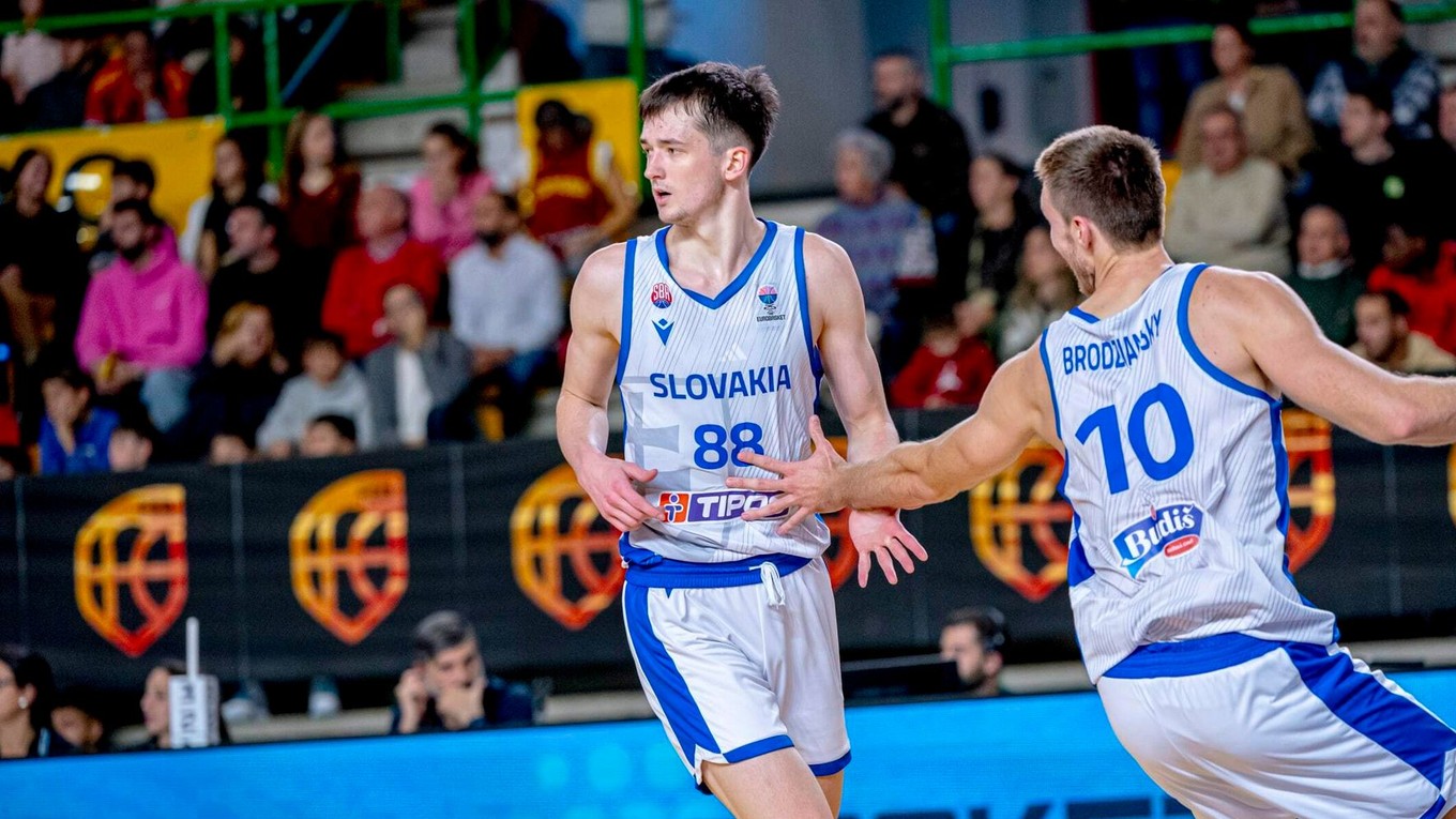 Timotej Malovec a Vladimír Brodziansky v zápase Španielsko - Slovensko. 