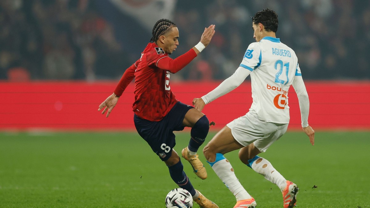 Ethan Mbappé (vľavo) v zápase proti Marseille.