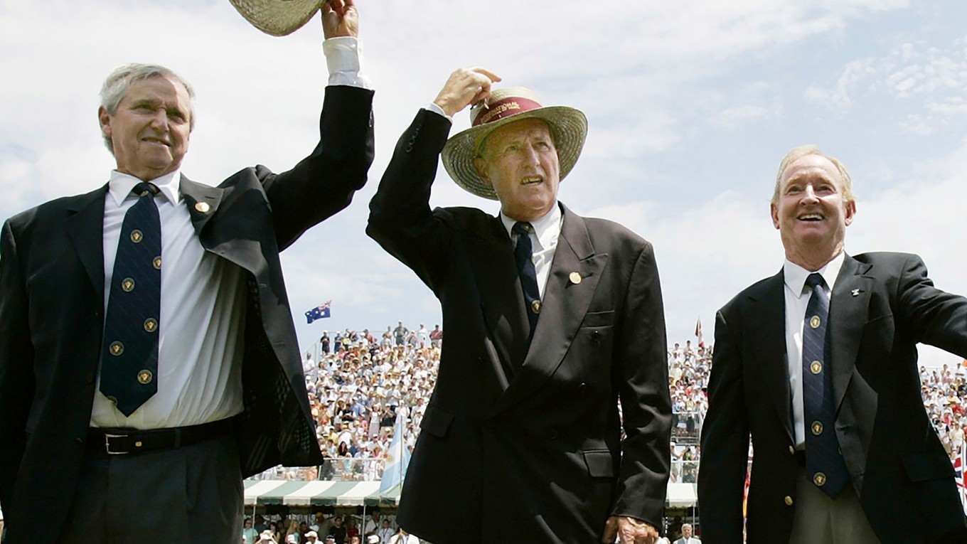 zľava Roy Emerson, Neale Fraser a Rod Laver