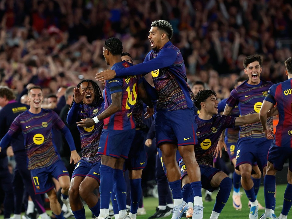 Futbalisti Barcelony.