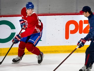 Juraj Slafkovský na prípravnom kempe Montrealu Canadiens.