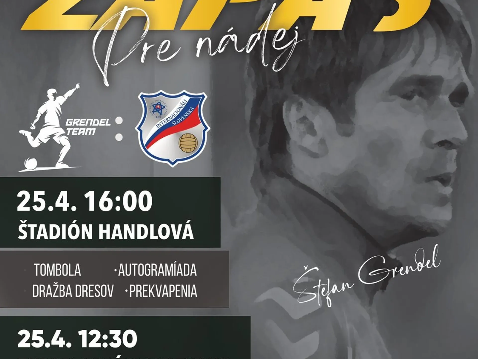 Internacionáli SR – V Handlovej Zápas pre nádej Štefana Grendela 