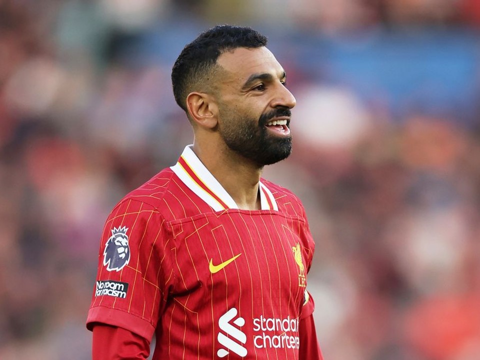 Egyptský futbalista v drese Liverpoolu Mohamed Salah.