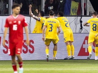 Valentin Mihaila po druhom gole v zápase proti Švajčiarsku.