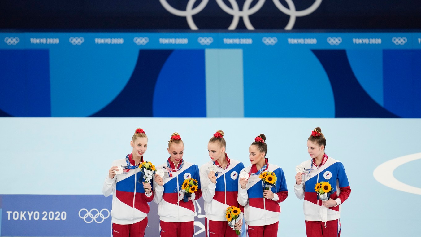 Ruské reprezentantky v modernej gymnastike - ilustračná fotografia.