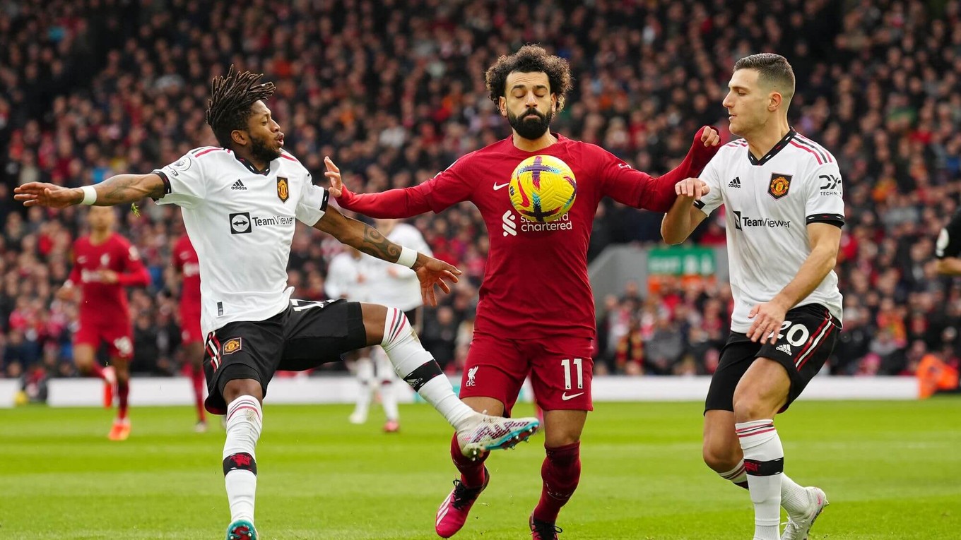 Momentka zo zápasu Liverpool FC - Manchester United.