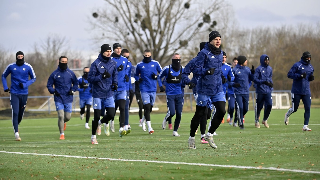 Tréning v rámci zimnej prípravy futbalového klubu Zemplín Michalovce