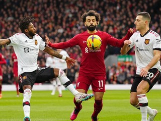 Momentka zo zápasu Liverpool FC - Manchester United.