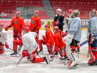 hokejisti HC Prešov počas tréningu