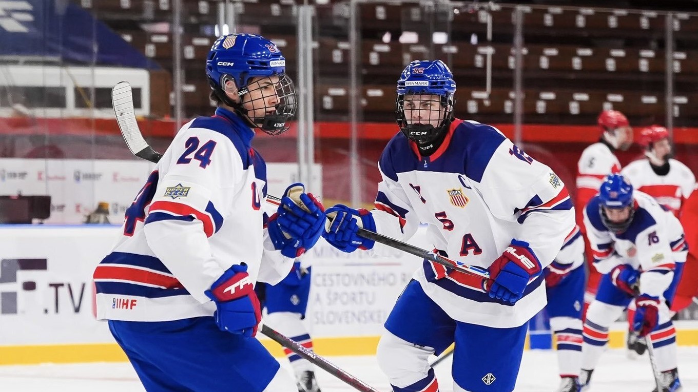 Hokejisti USA počas MS U18 2026.