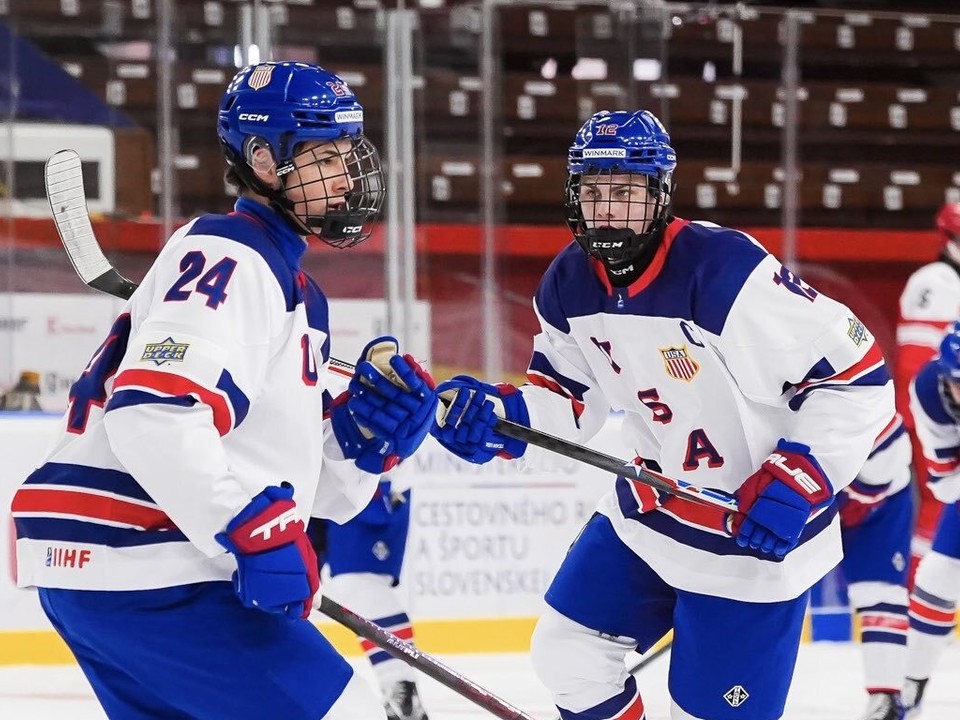 Hokejisti USA počas MS U18 2026.