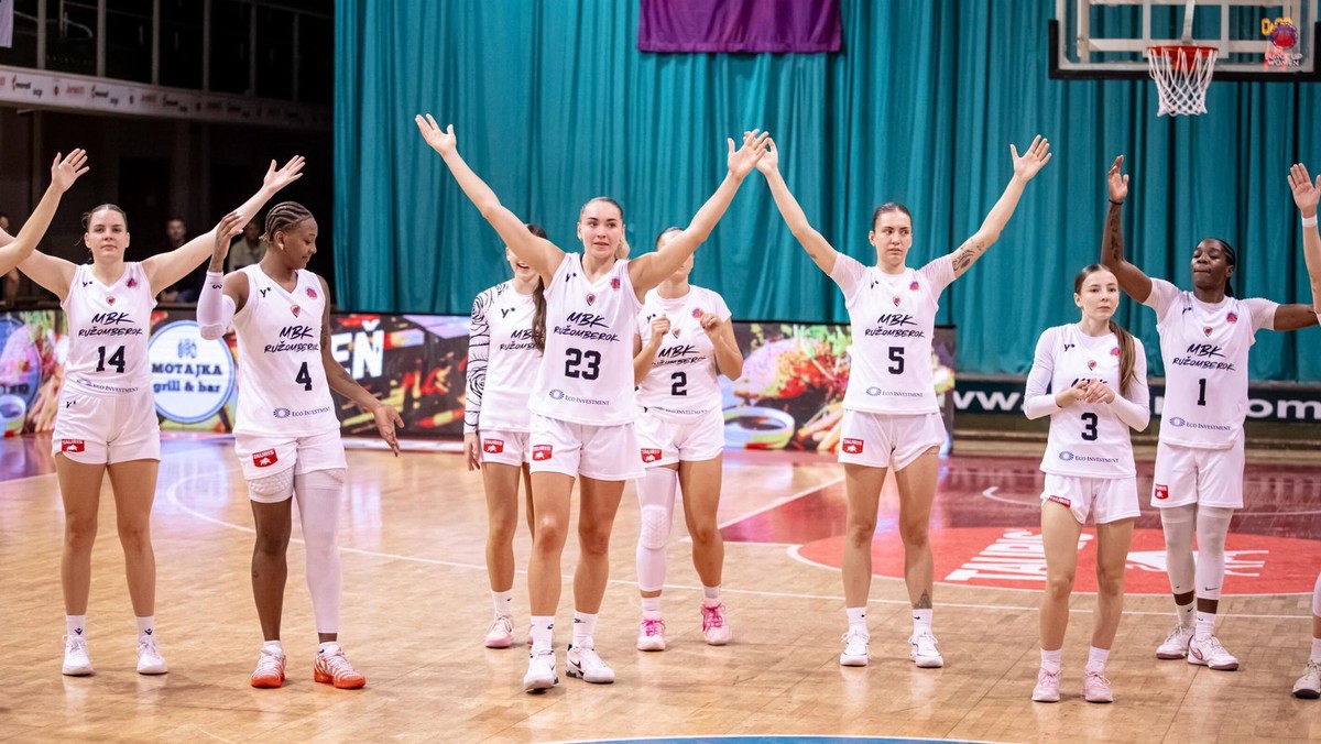 Basketbalistky MBK Ružomberok.