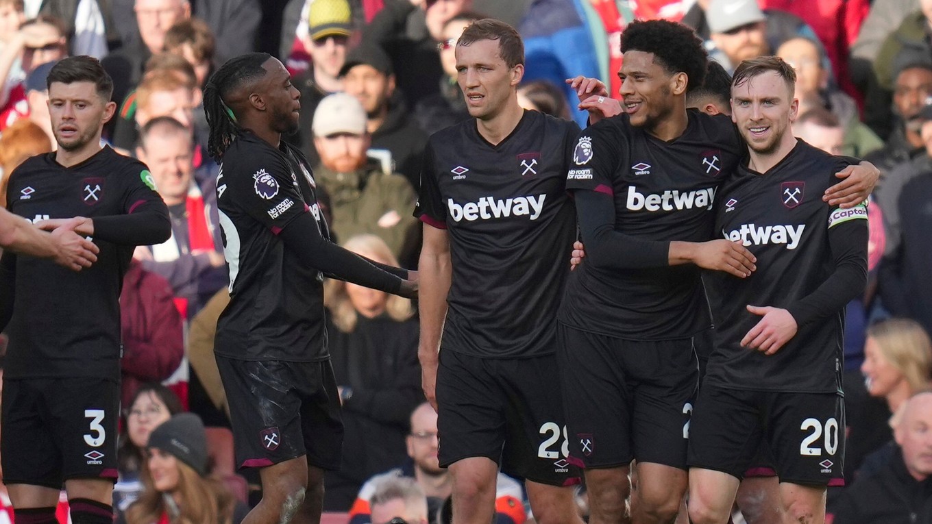 Futbalisti West Hamu United.