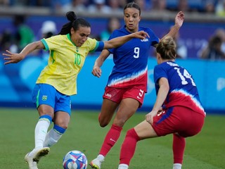 Brazílska futbalistka Marta vo finálovom zápase proti USA.