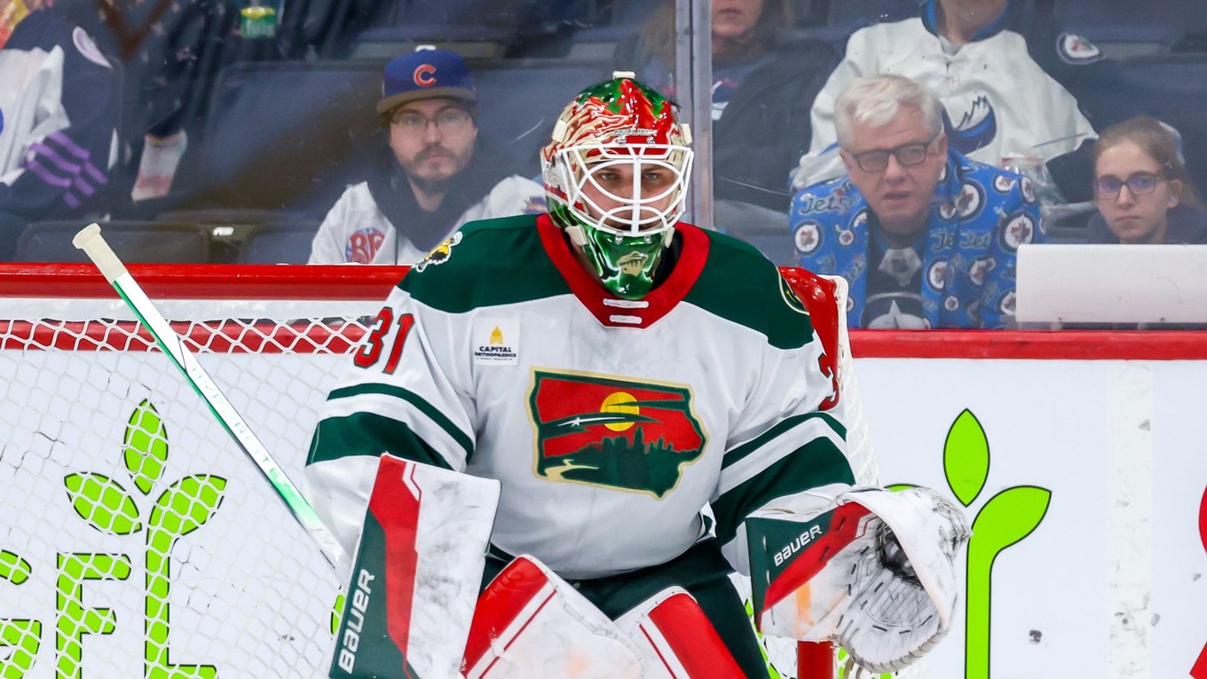 Brankár Samuel Hlavaj v drese Iowa Wild.