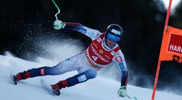 Fredrik Möller vyhral super-G v stredisku Bormio 2024.