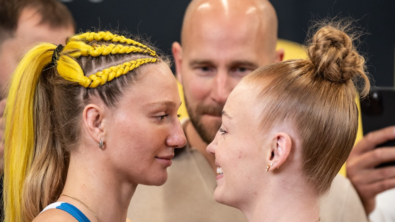 Lucia Szabová (vľavo) na vážení so Cecilie Bolanderovou.