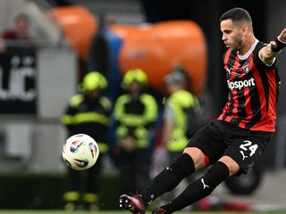 Kristián Koštrna počas zápasu 1. predkola Európskej ligy medzi FC Spartak Trnava a BK Häcken