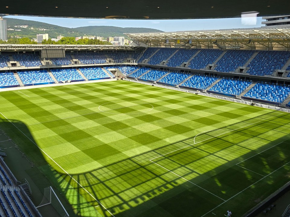 Snímka na Národný futbalový štadión.