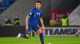 Martin Valjent v zápase semifinále baráže o Euro 2020 proti Írsku.