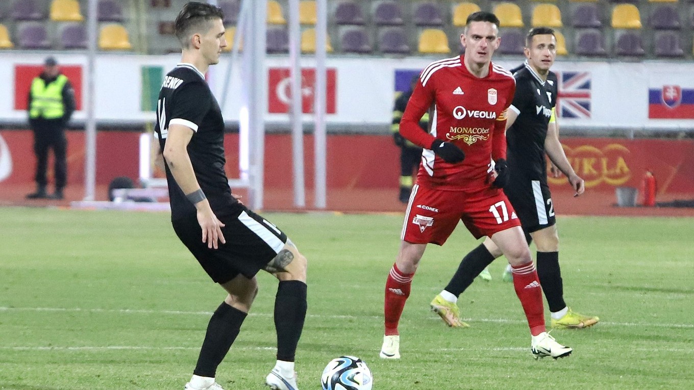 Róbert Polievka v zápase proti AS Trenčín.