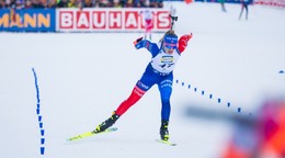 Paulína Bátovská Fialková počas šprintu v Ruhpoldingu.