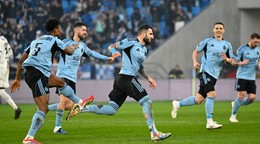 Tigran Barseghjan (Slovan) sa raduje po strelení gólu.