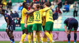 Hráči Žiliny sa radujú z gólu