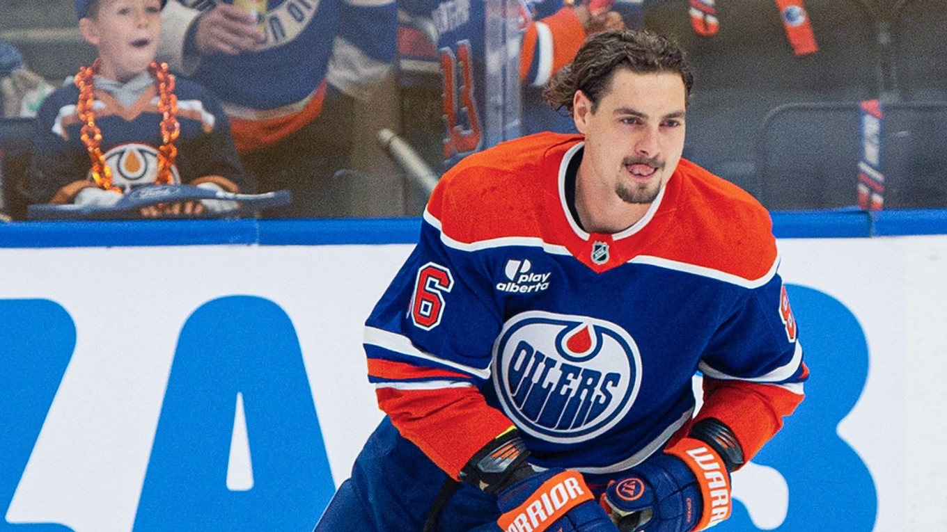 David Tomášek počas debutu v NHL. 