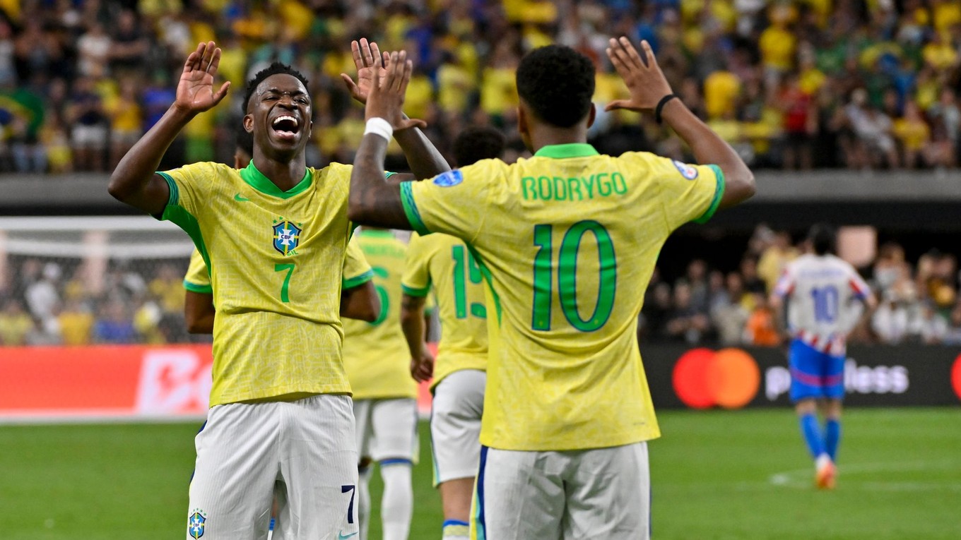 Vinicius Junior a Rodrygo sa tešia z gólu