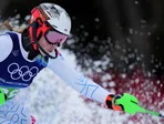 Petra Vlhová počas tímovej súťaže na zimných olympijských hrách 2026. 