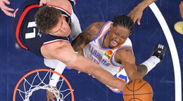 Momentka zo zápaas Oklahoma City Thunder - Los Angeles Clippers.