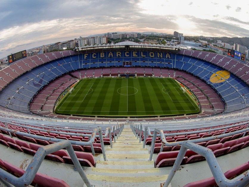 Spotify Camp Nou, domáci štadión tímu FC Barcelona. 