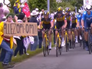 Fanúšička spôsobila pád v prvej etape Tour de France 2021. 