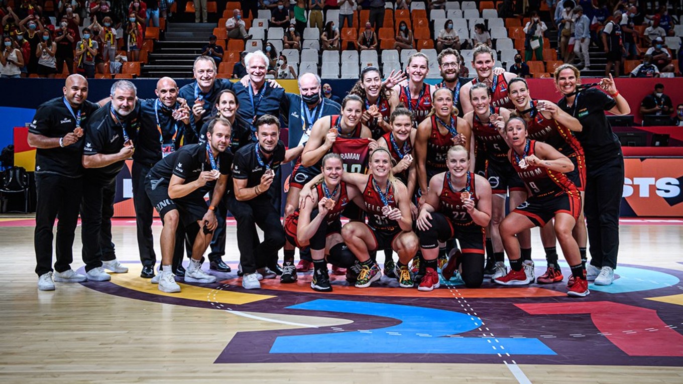 Belgické basetbalistky získali bronz na ME v basketbale žien 2021.