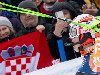 Slovenská lyžiarka Petra Vlhová po slalome v Kranjskej Gore.