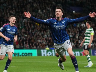 Kai Havertz oslavuje gól do siete Sportingu Lisabon.