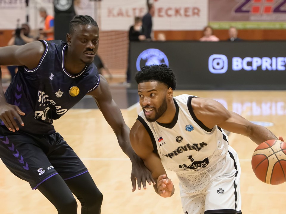 Fotka zo zápasu BC Prievidza - Bilbao Basket.