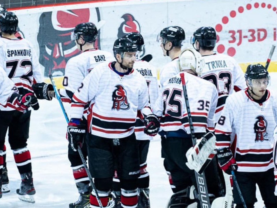 Radosť hokejistov Trnavy.