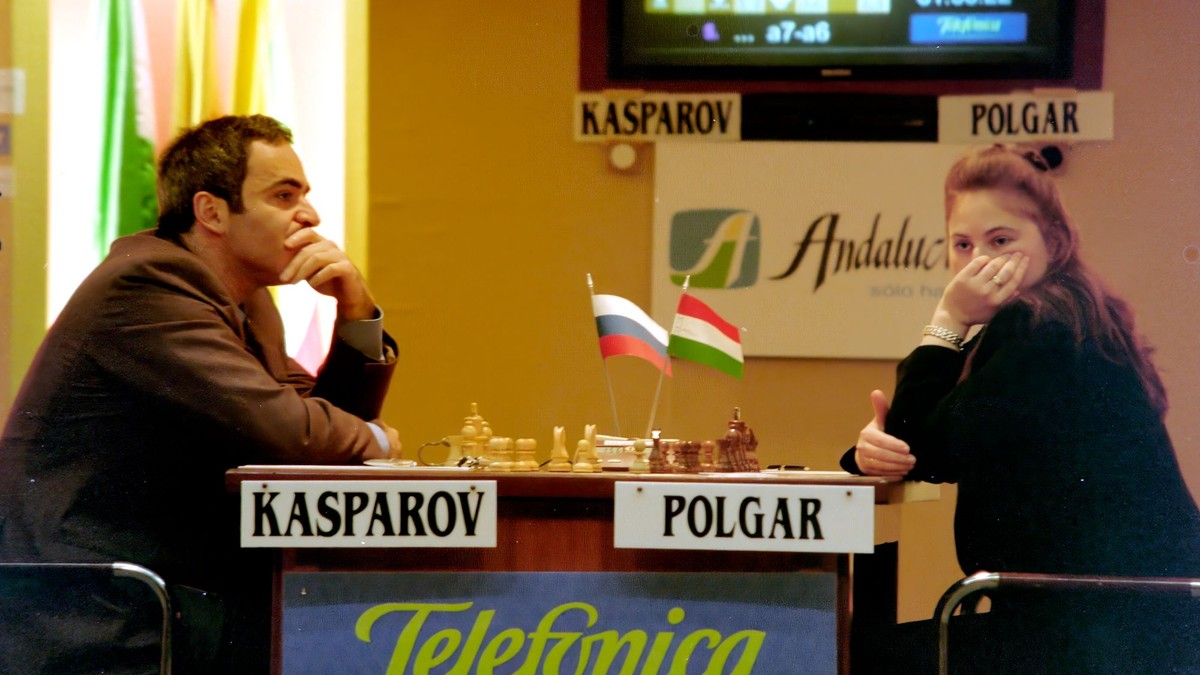 Judit Polgár a Garri Kasparov.
