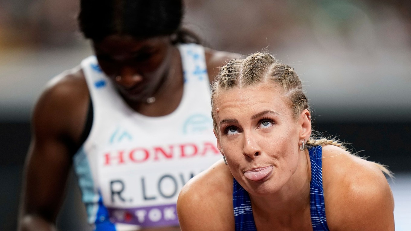 Viktória Forster počas rozbehov an MS v Tokiu 2025.