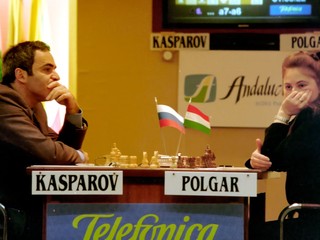 Judit Polgár a Garri Kasparov.