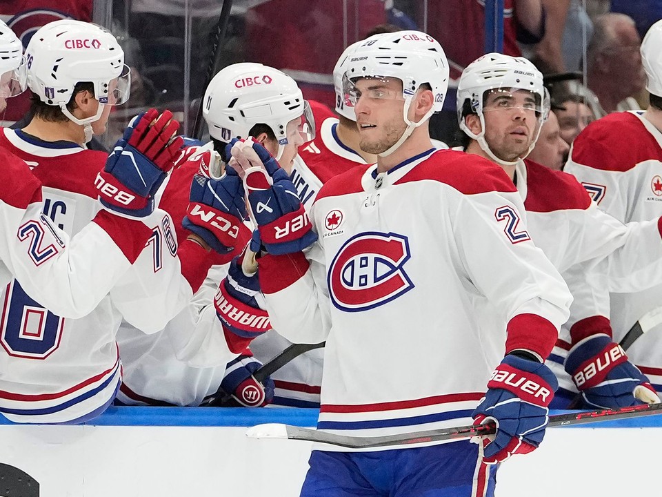 Juraj Slafkovský proti Tampe Bay.