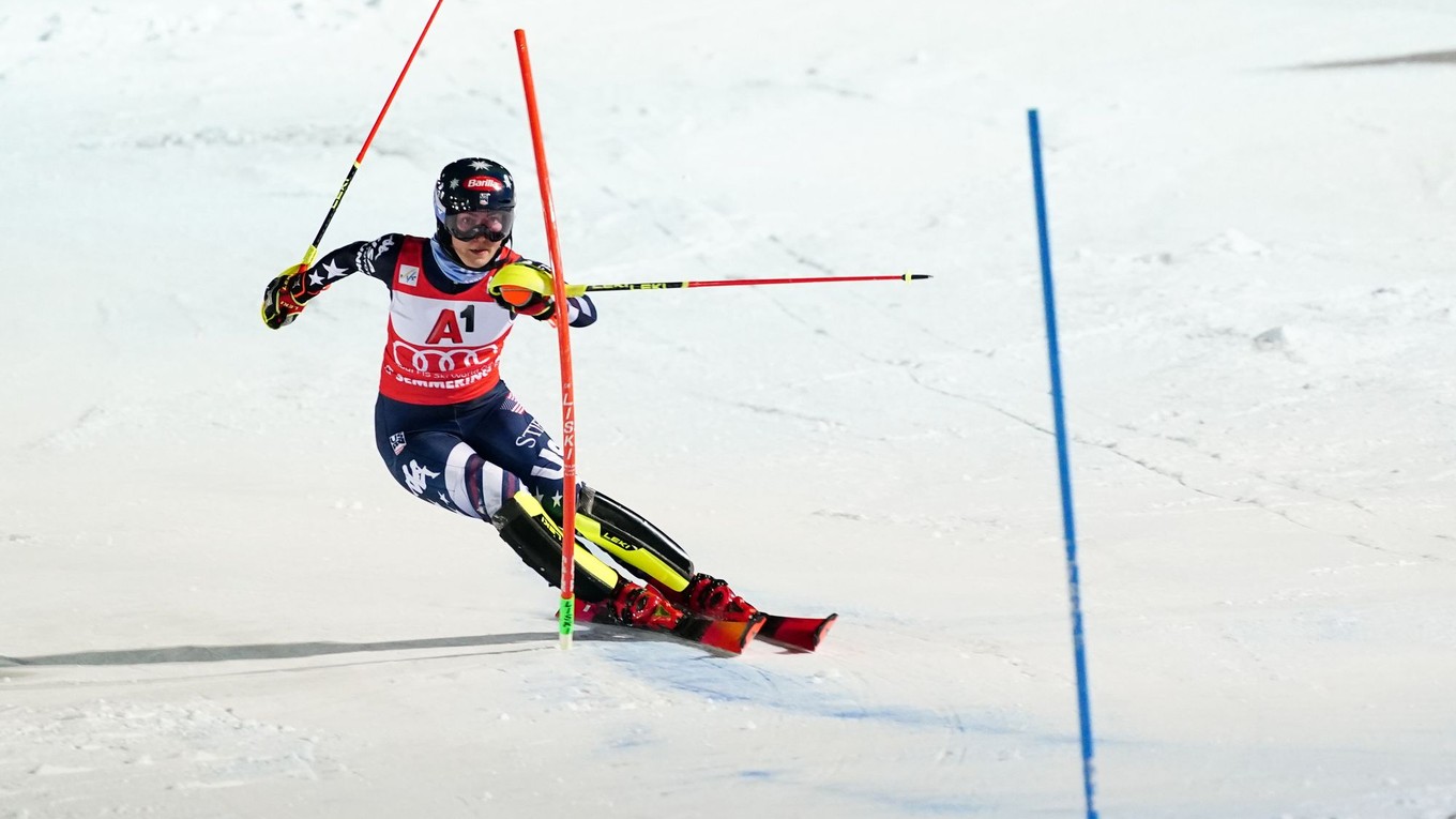 Americká lyžiarka Mikaela Shiffrinová.
