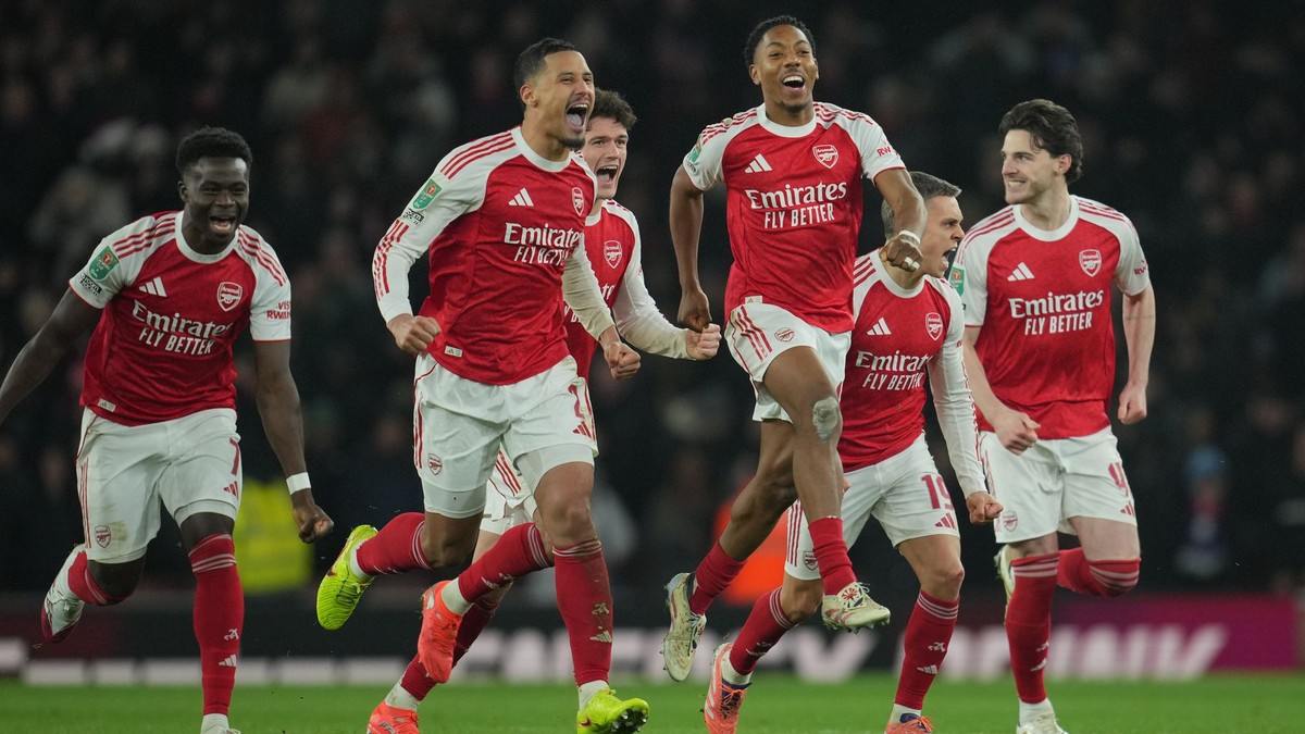 Radosť hráčov Arsenalu