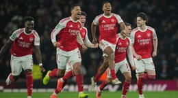 Radosť hráčov Arsenalu