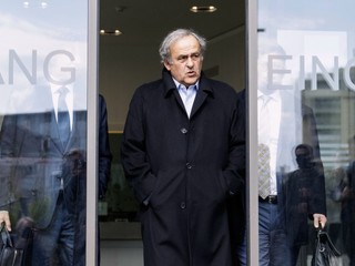 Former UEFA President, Michel Platini after the verdict at the special appeals court, in Muttenz, Switzerland, Tuesday, March 25, 2025. (Urs Flueeler/Keystone via AP)