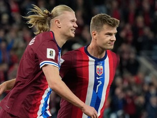 Erling Haaland oslavuje gól