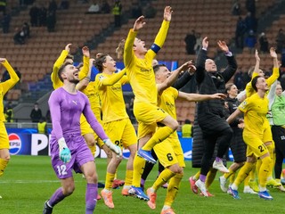 Hráči Bodö/Glimt sa tešia z víťazstva nad Interom Miláno a postupu od osemfinále Ligy majstrov